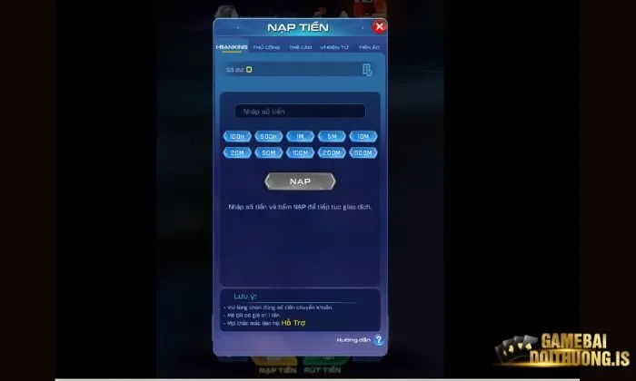 Nạp tiền nhanh chóng và đơn giản chỉ với 3 bước