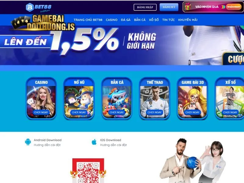 BET88 đem đến hàng trăm trò đánh bài hay