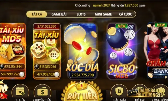 game bài đổi thưởng Sumclub Cổng game này sở hữu bộ sưu tập trò chơi phong phú