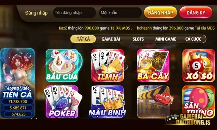 game bài đổi thưởng Sumclub Nhấn chọn biểu tượng game yêu thích