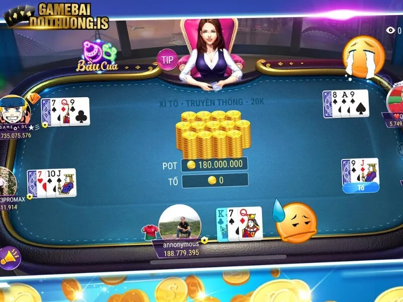 Luật chia các lá bài trong game Xì Tố Win79