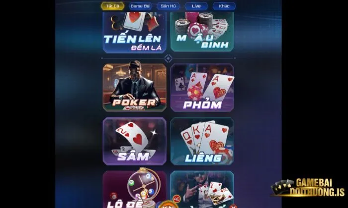 Phỏm Ric Nhấn vào biểu tượng game bài phỏm