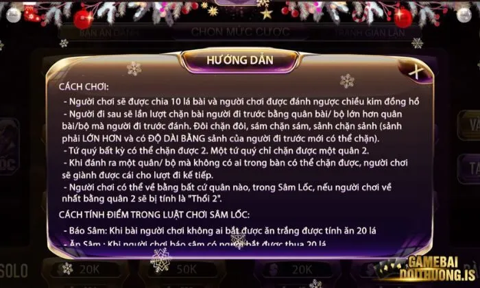 Sâm lốc Mayclub Quy tắc cơ bản của Sâm Lốc Mayclub