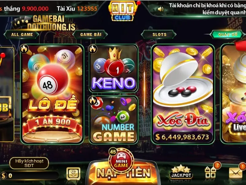 Sảnh bắn cá HITCLUB quy tụ những trò chơi hot nhất 2024