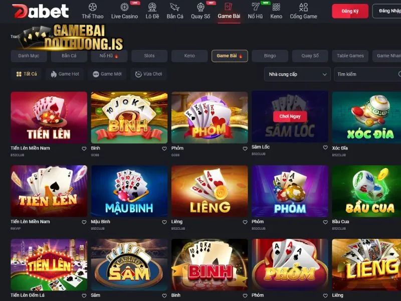 Sòng bài DABET lớn nhất Đông Nam Á