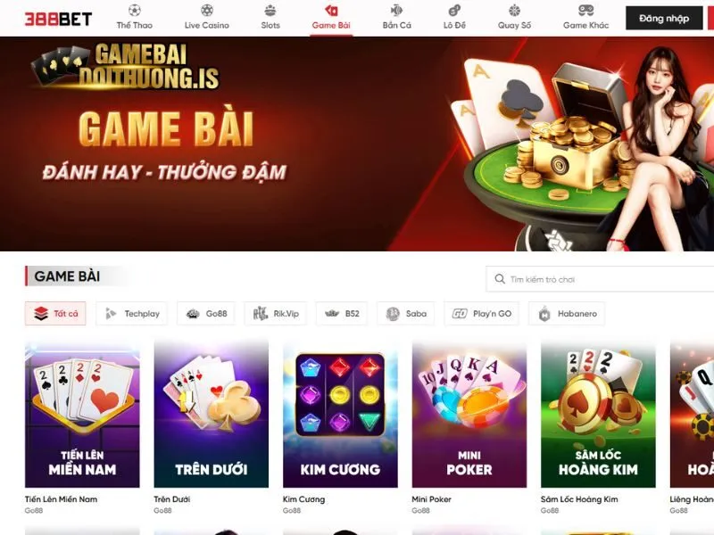 Sòng game bài 388BET trực tuyến đến từ Hàn Quốc