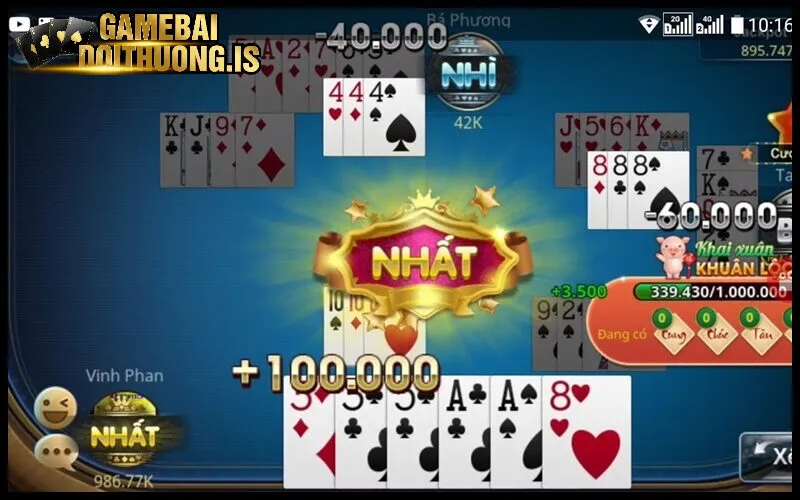 Ưu điểm cổng game bài liêng online tại Nhatvip